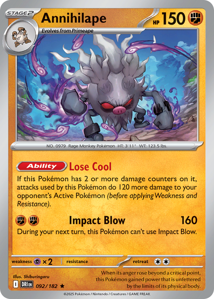 Annihilape — Destined Rivals card #92 full image