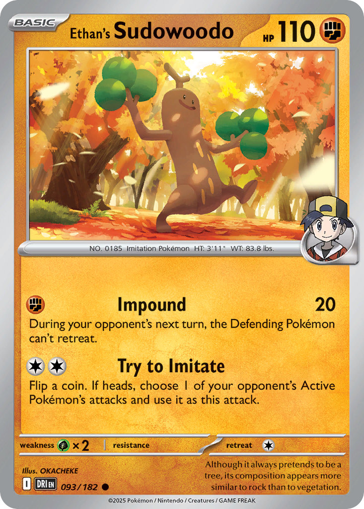 Ethan's Sudowoodo — Destined Rivals card #93 full image