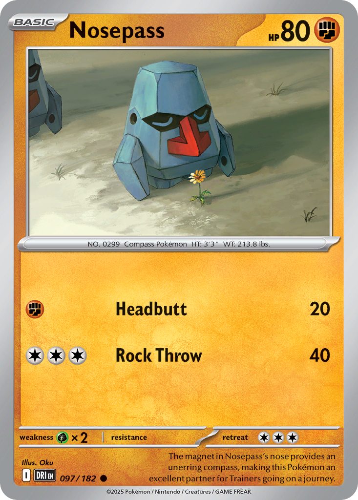 Nosepass — Destined Rivals card #97 full image