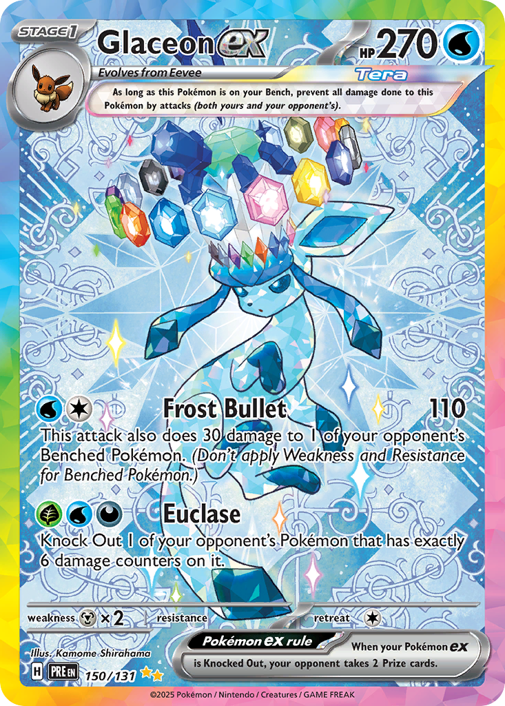 Glaceon ex — Prismatic Evolutions card #150 full image
