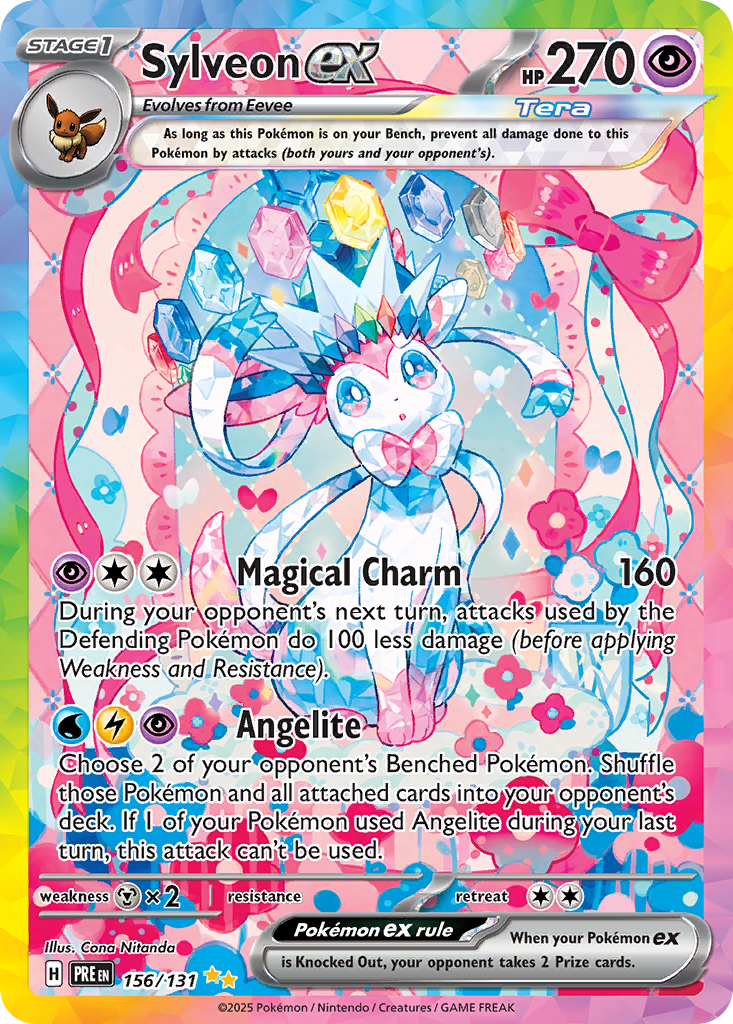 Sylveon ex — Prismatic Evolutions card #156 full image