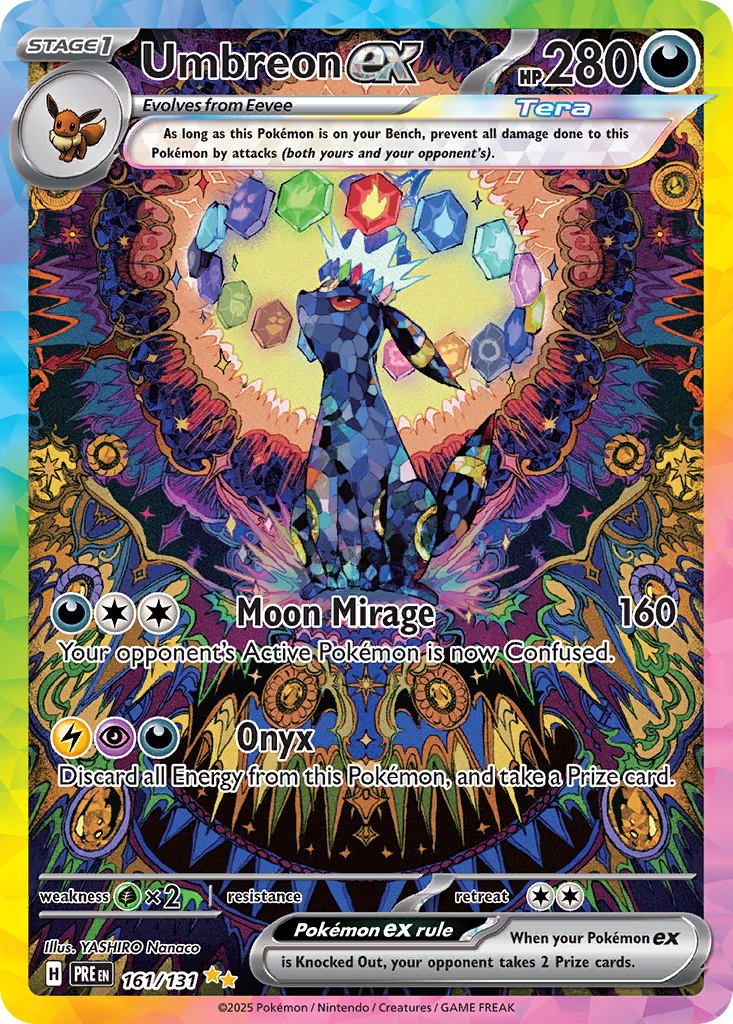 Umbreon ex — Prismatic Evolutions card #161 full image