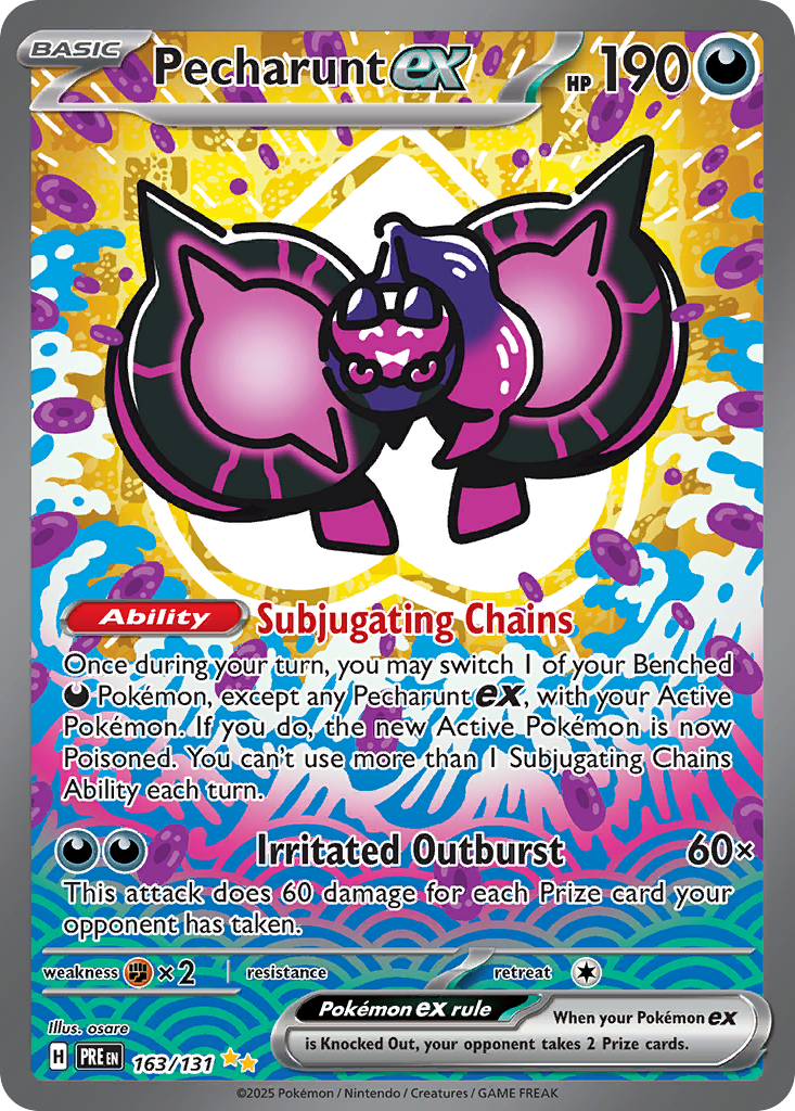 Pecharunt ex — Prismatic Evolutions card #163 full image