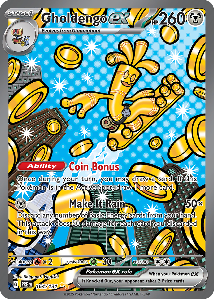 Gholdengo ex — Prismatic Evolutions card #164 full image