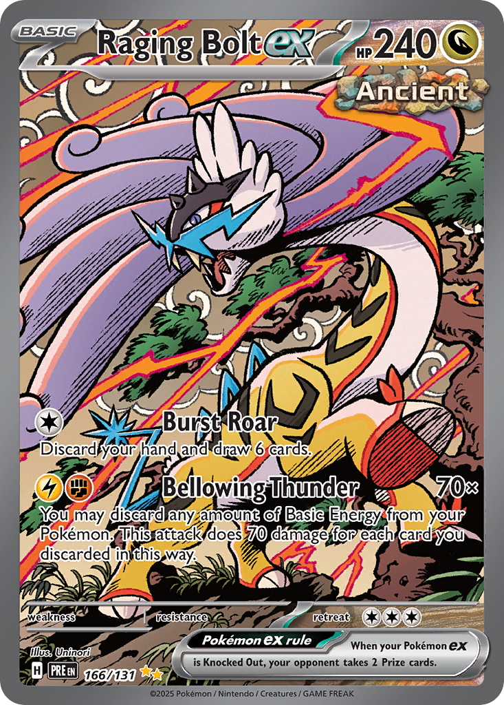 Raging Bolt ex — Prismatic Evolutions card #166 full image