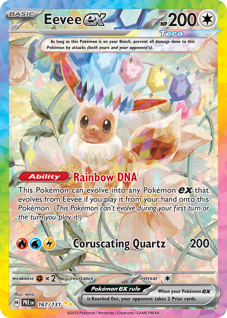Eevee ex — Prismatic Evolutions card #167 full image