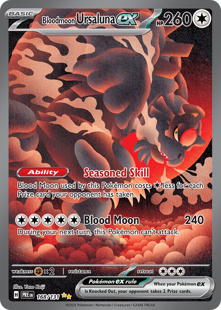 Bloodmoon Ursaluna ex — Prismatic Evolutions card #168 full image