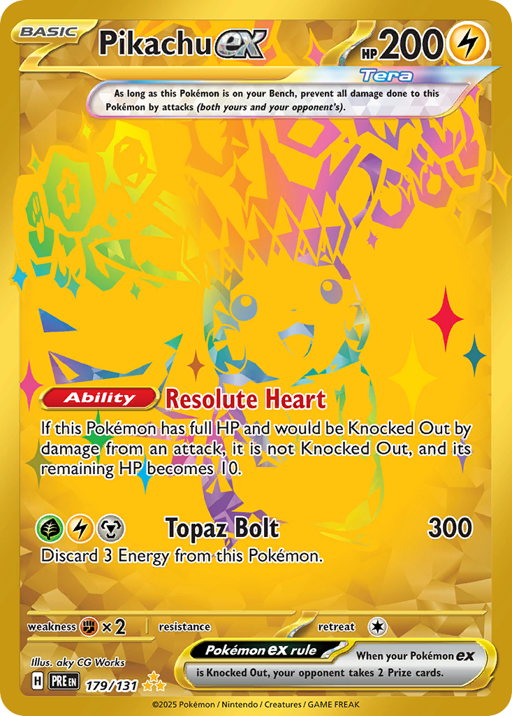Pikachu ex — Prismatic Evolutions card #179 full image