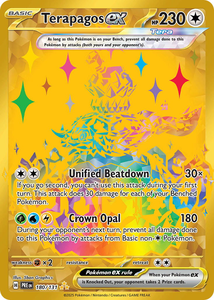 Terapagos ex — Prismatic Evolutions card #180 full image