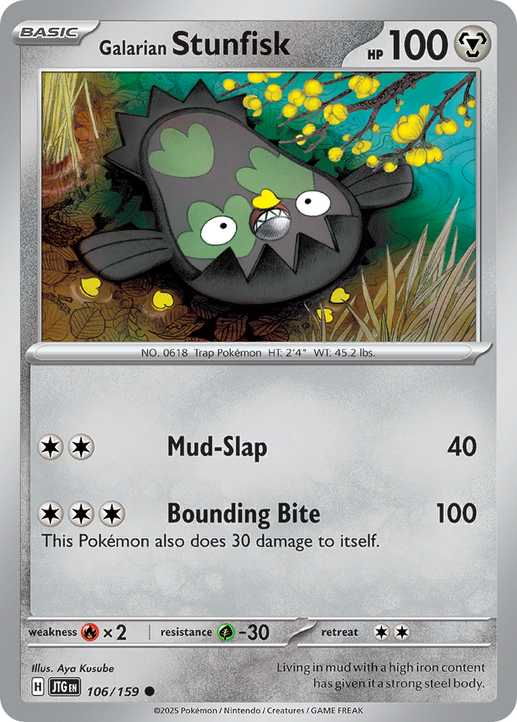 Galarian Stunfisk — Journey Together card #106 full image