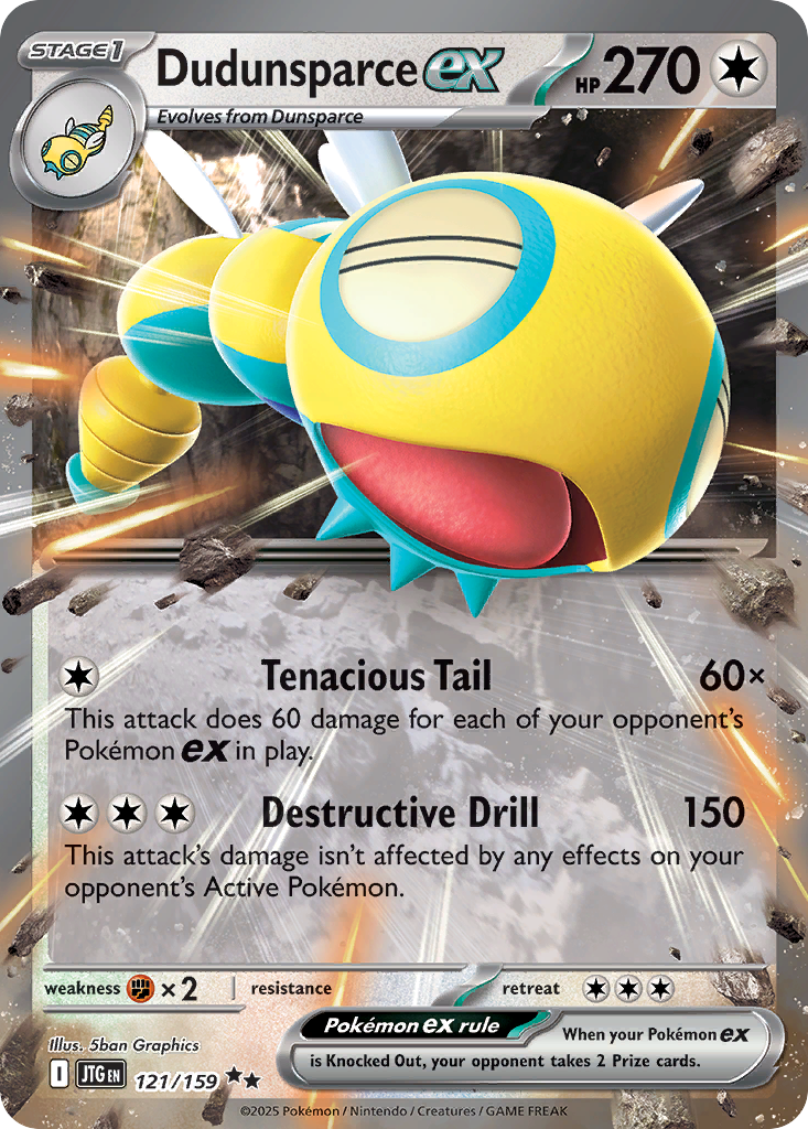 Dudunsparce ex — Journey Together card #121 full image