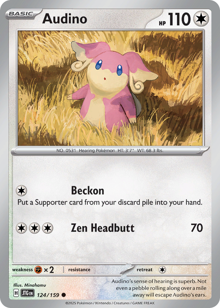 Audino — Journey Together card #124 full image