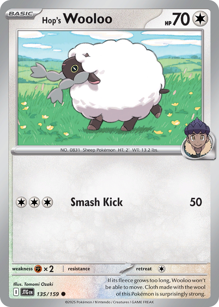 Hop's Wooloo — Journey Together card #135 full image