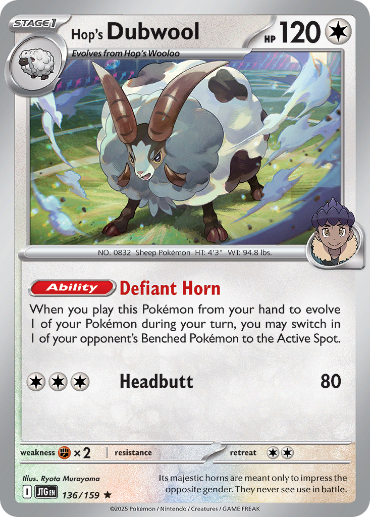 Hop's Dubwool — Journey Together card #136 full image