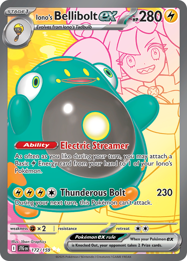 Iono's Bellibolt ex — Journey Together card #172 full image