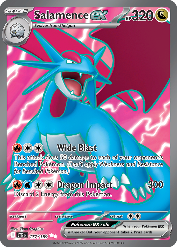 Salamence ex — Journey Together card #177 full image