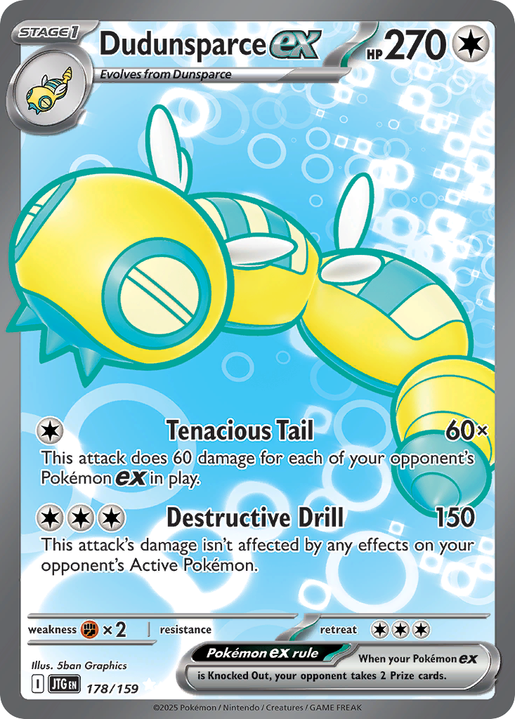 Dudunsparce ex — Journey Together card #178 full image