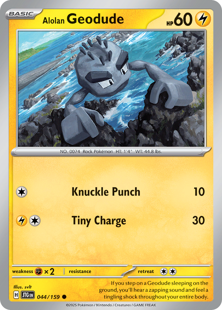Alolan Geodude — Journey Together card #44 full image