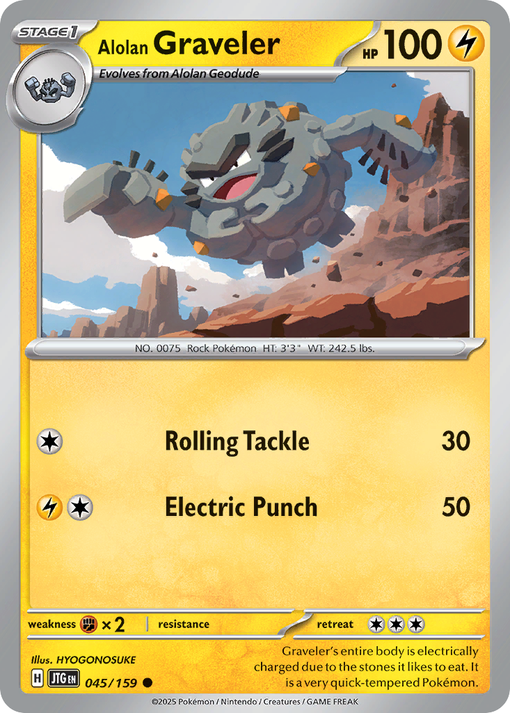 Alolan Graveler — Journey Together card #45 full image