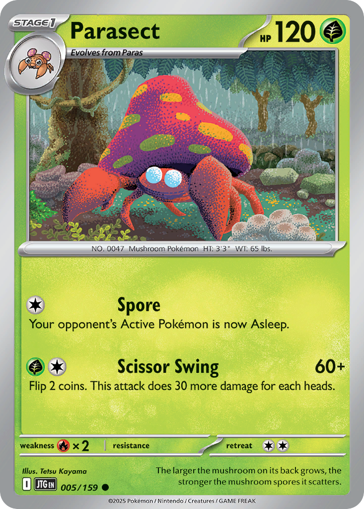 Parasect — Journey Together card #5 full image
