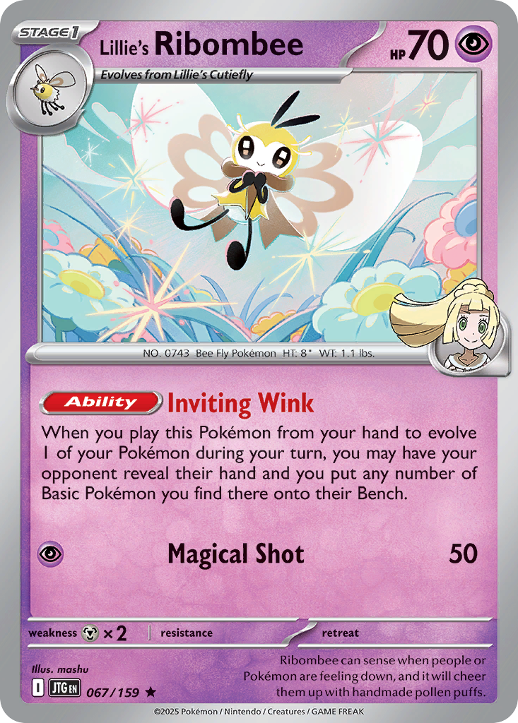 Lillie's Ribombee — Journey Together card #67 full image