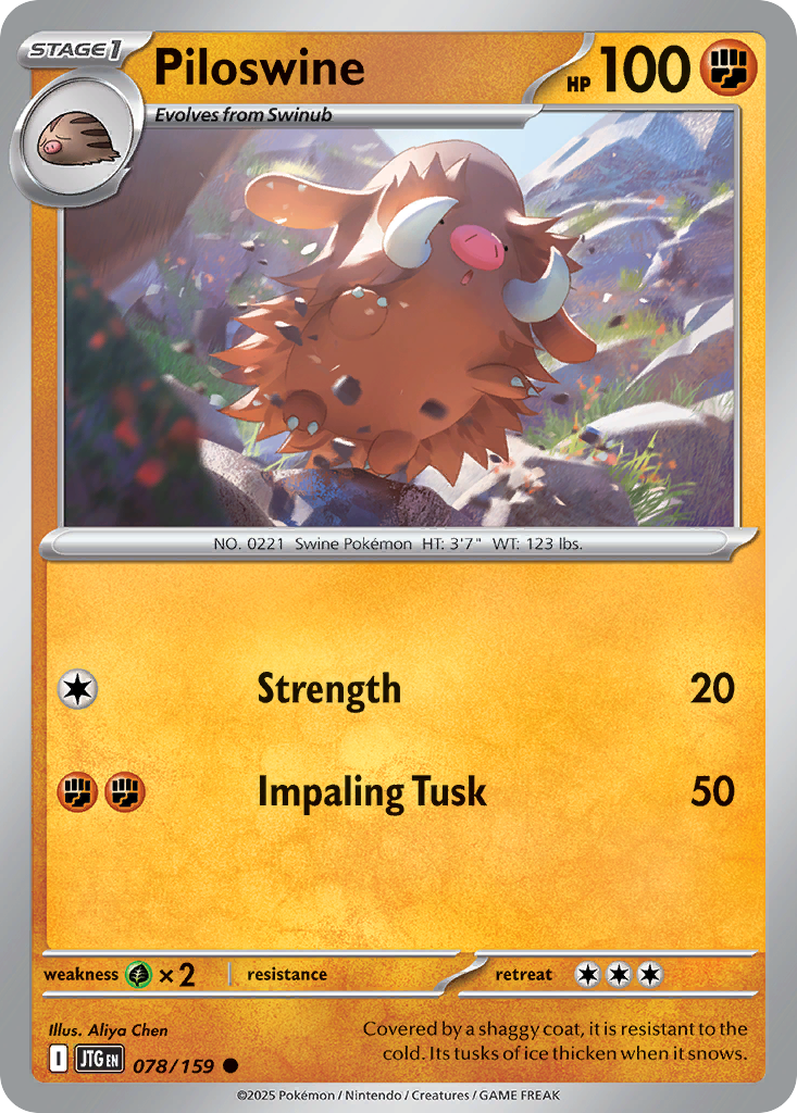 Piloswine — Journey Together card #78 full image