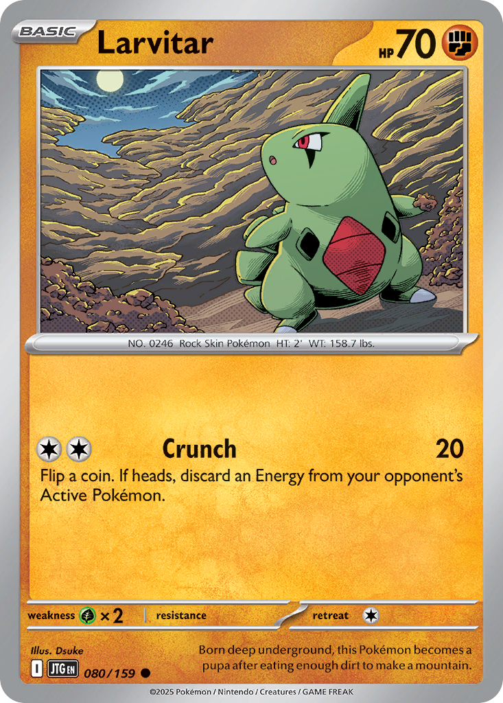 Larvitar — Journey Together card #80 full image