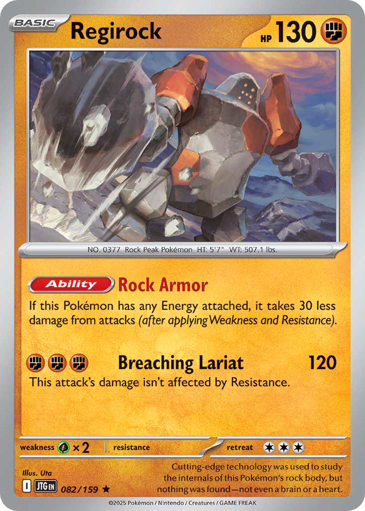 Regirock — Journey Together card #82 full image