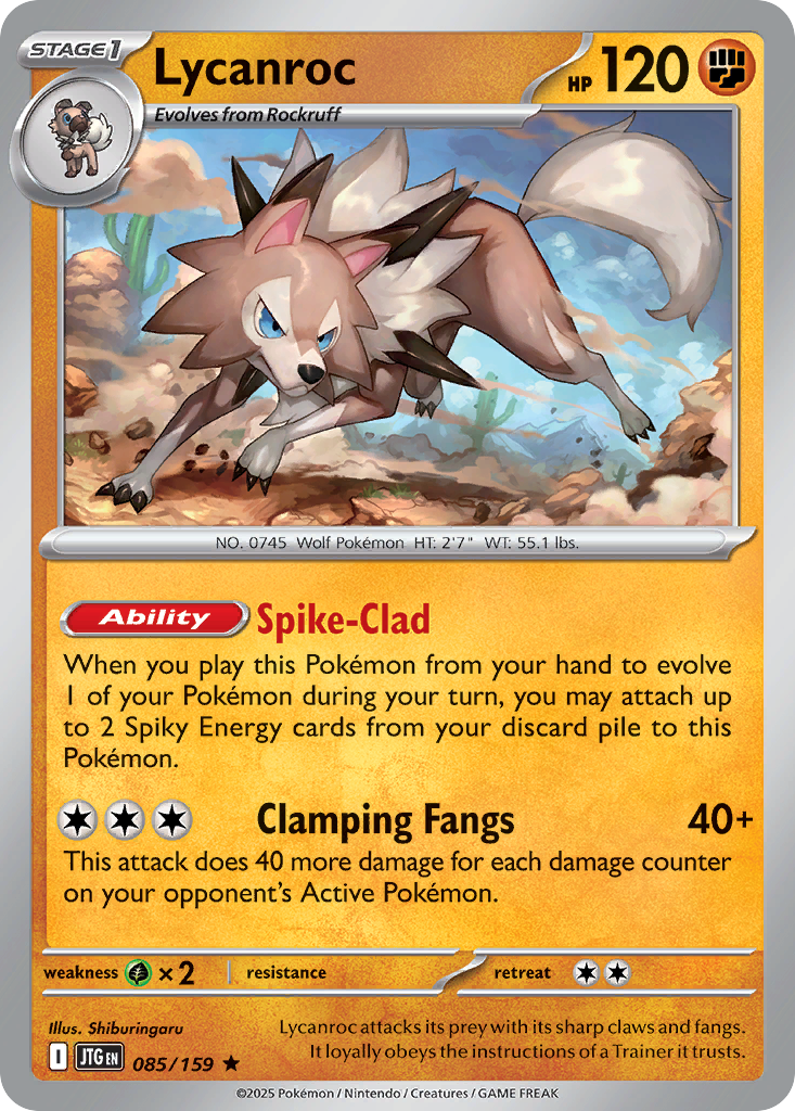 Lycanroc — Journey Together card #85 full image