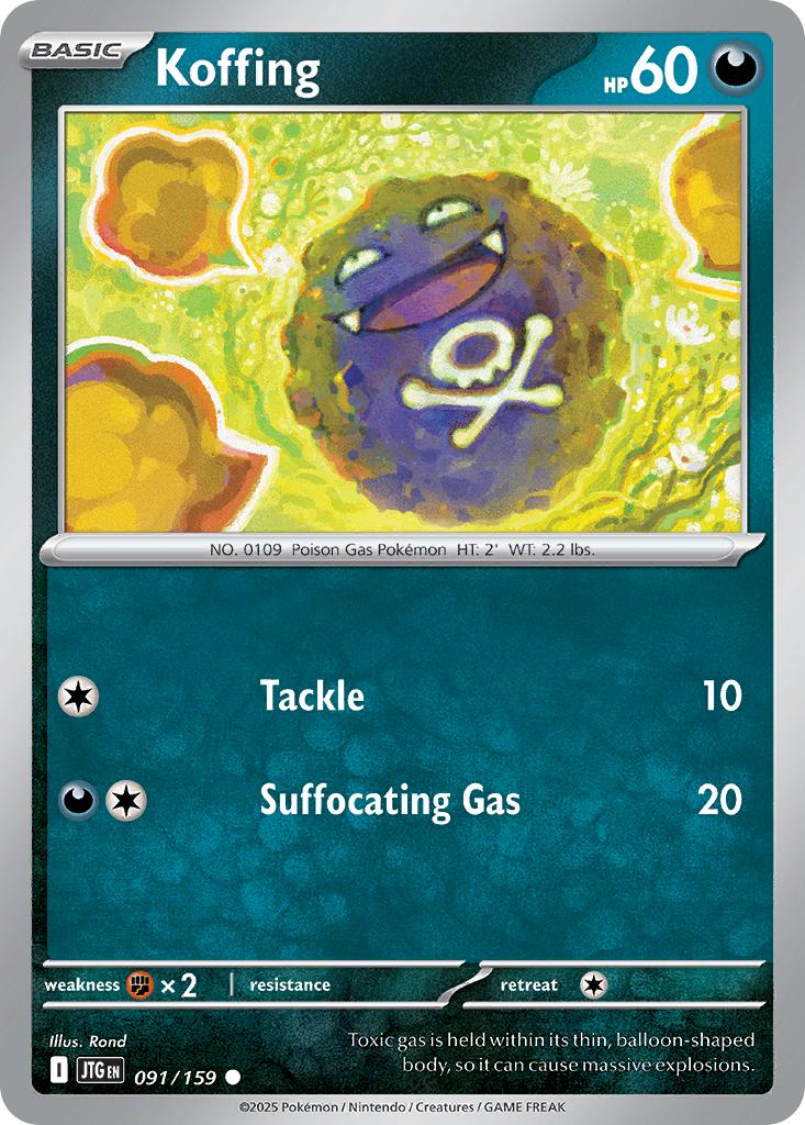 Koffing — Journey Together card #91 full image
