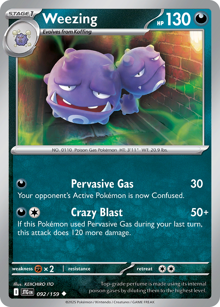 Weezing — Journey Together card #92 full image