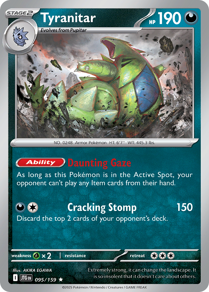 Tyranitar — Journey Together card #95 full image