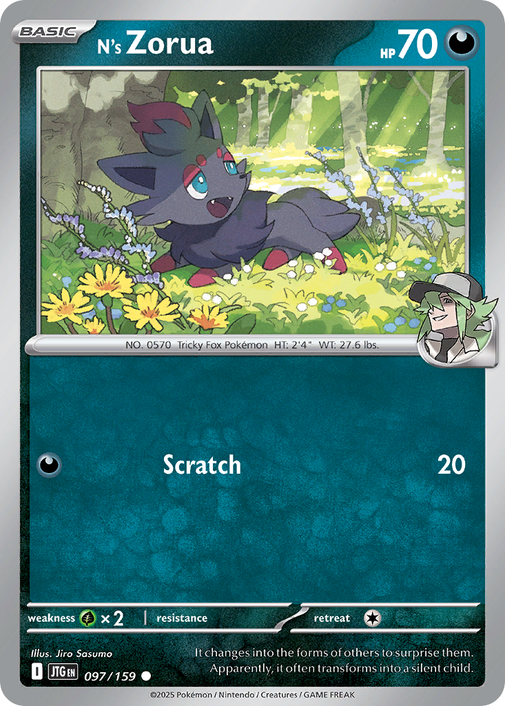 N's Zorua — Journey Together card #97 full image