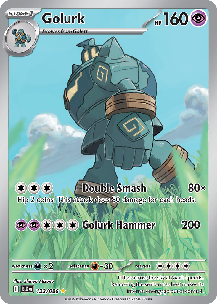 Golurk — Black Bolt card #123 full image