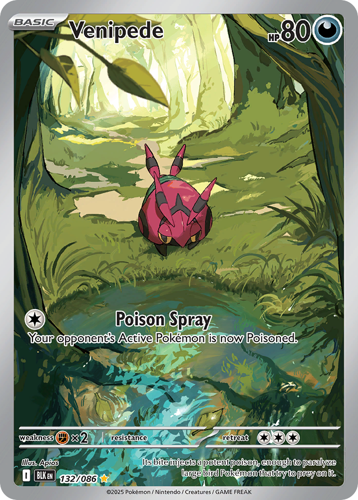 Venipede — Black Bolt card #132 full image