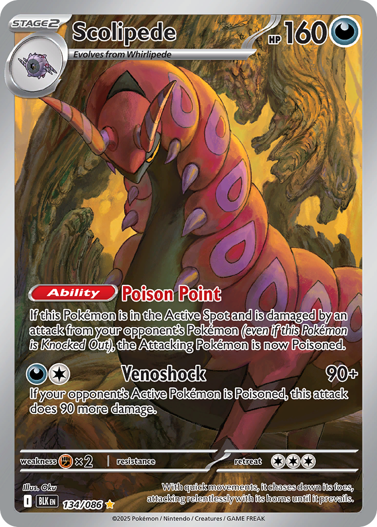 Scolipede — Black Bolt card #134 full image