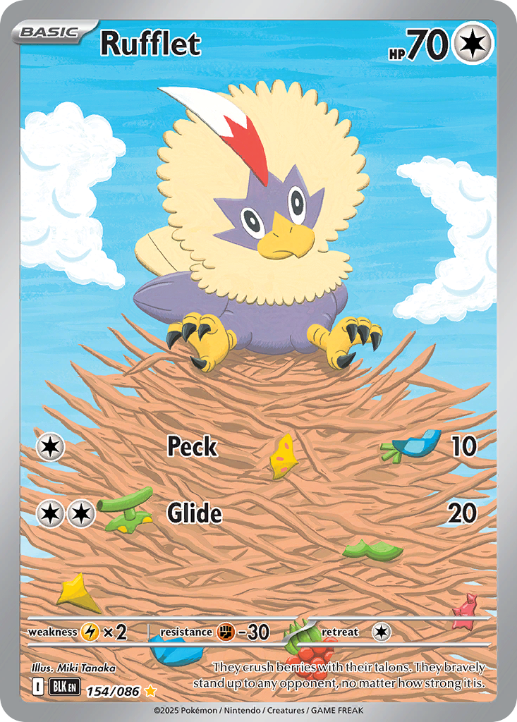 Rufflet — Black Bolt card #154 full image