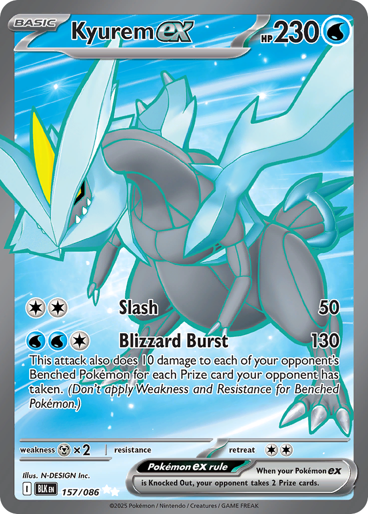 Kyurem ex — Black Bolt card #157 full image