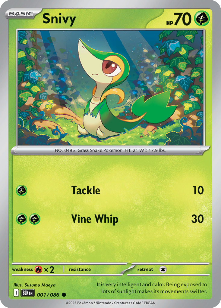 Snivy — Black Bolt card #1 full image