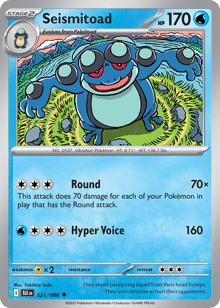 Seismitoad — Black Bolt card #21 full image