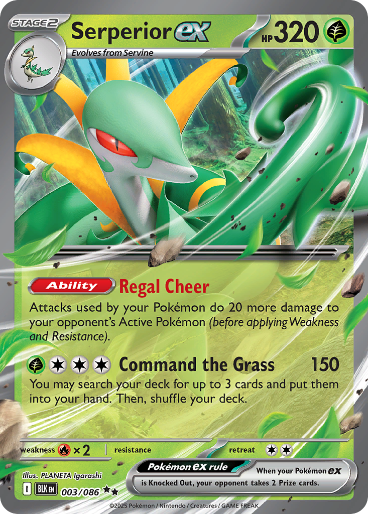 Serperior ex — Black Bolt card #3 full image