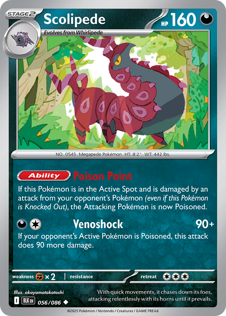 Scolipede — Black Bolt card #56 full image
