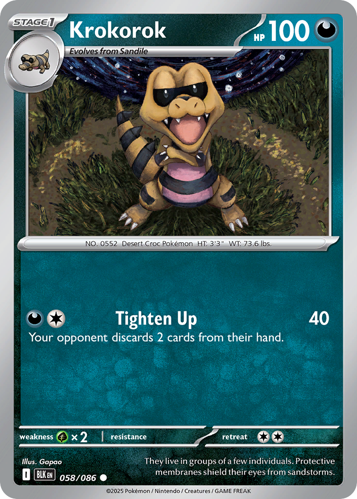 Krokorok — Black Bolt card #58 full image