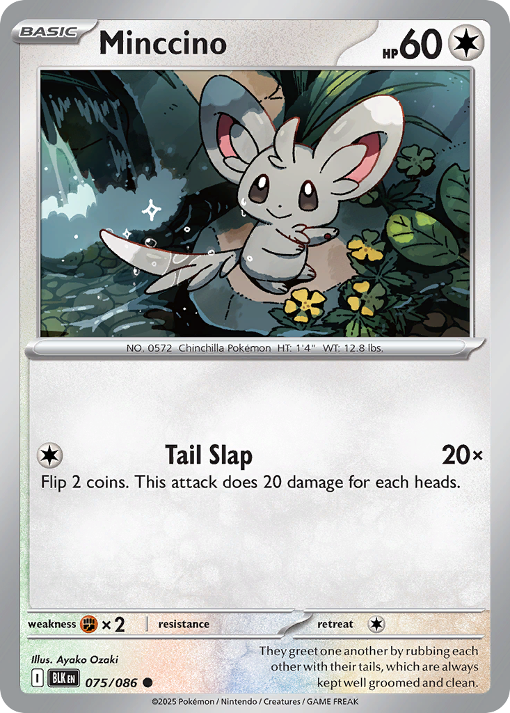 Minccino — Black Bolt card #75 full image